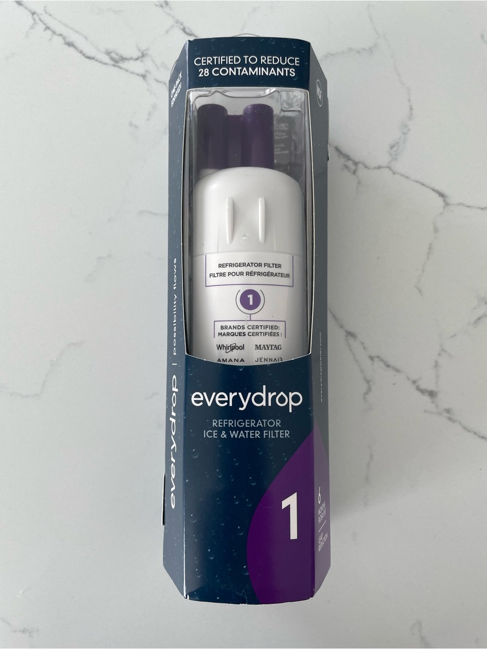 everydrop Refrigerator Ice & Water Filter 1 - White with Purple